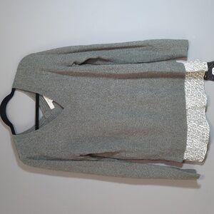 LOFT Mixed Media Sweater Medium